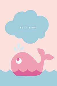 Notebook: Cute whale on pink cover and Dot Graph Line Sketch pages, Extra large (8.5 x 11) inches, 110 pages, White paper, Sketch, Draw and Paint