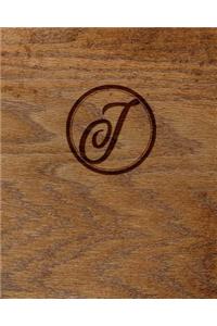 Wood Burned Monogram Creative Journal - I