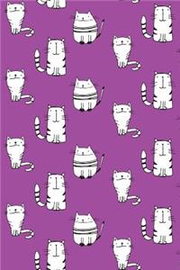 Bullet Journal Notebook for Cat Lovers Sketchy Cats Pattern 5