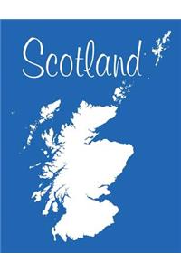 Scotland - Azure Blue 101 - Lined Notebook with Margins - 8.5X11