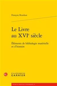 Le Livre Au Xvie Siecle