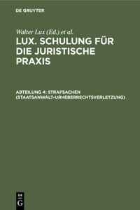 Strafsachen (Staatsanwalt-Urheberrechtsverletzung)