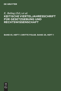 Dritte Folge. Band 25, Heft 1