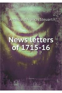 News Letters of 1715-16