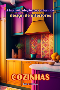 A incrível coleção para colorir de design de interiores