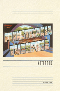 Vintage Lined Notebook Greetings from the Pennsylvania Turnpike