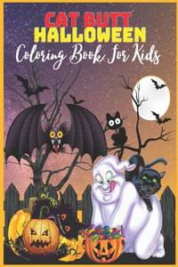 Cat Butt Halloween Coloring Book For Kids