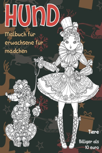 Malbuch für Erwachsene für Mädchen - Billiger als 10 Euro - Tiere - Hund