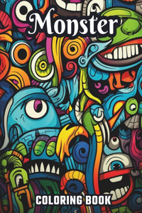 Large Print Monster Coloring Book