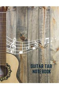 Guitar Tab Notebook: Blank Sheet Music For Guitar, Large 8.5X11 Inches, 6 Blank Chord Diagrams Boxes Six 6-Line Staves