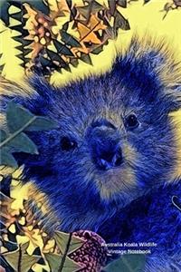 Australia Koala Wildlife Vintage Notebook