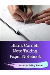 Blank Cornell Note Taking Paper Notebook