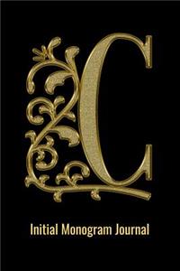 C Initial Monogram Journal