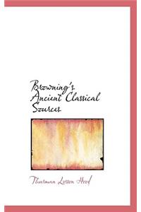 Browning's Ancient Classical Sources