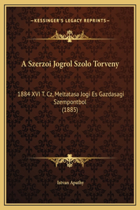 A Szerzoi Jogrol Szolo Torveny