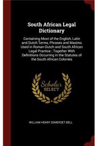 South African Legal Dictionary