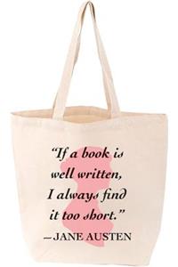 Jane Austen Quote LoveLit Tote FIRM SALE