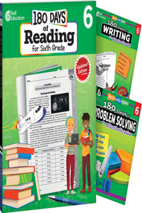 180 Days Reading, Writing & Problem Solving Grade 6: 3-Book Set