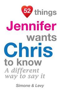 52 Things Jennifer Wants Chris To Know