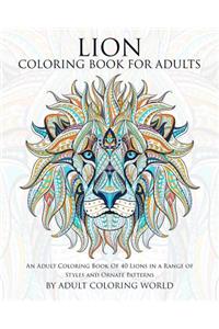 Lion Coloring Book For Adults