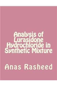 Analysis of Lurasidone Hydrochloride in Synthetic Mixture