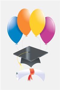 Graduation Journal Cap Diploma Balloons