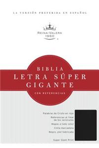 RVR 1960 Biblia Letra Súper Gigante, negro imitación piel