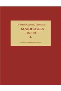 Warren County, Tennessee, Marriages 1852-1865