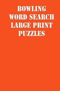 Bowling Word Search Large print puzzles