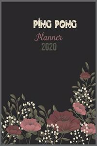PING PONG Planner 2020