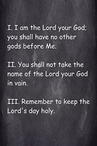 2020 Daily Planner Religious Modern Wording First 3 Commandments Chalkboard