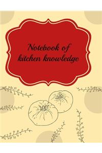 Notebook of Kitchen Knowledge