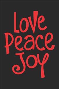 Christmas Notebook, love pease joy