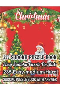 Christmas 235 Sudoku Puzzle Book Easy Sudoku Puzzle For Kids