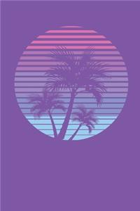 vaporwave aesthetic sunset palm