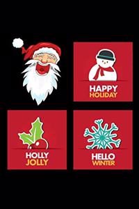 Happy holiday holly jolly hello winter