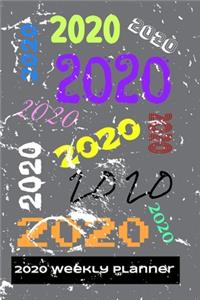 2020 Colorful Paint Splatter Weekly Planner