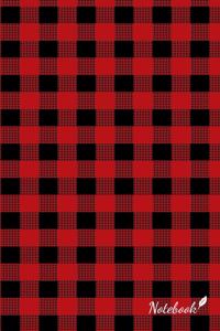 Red Black Buffalo Plaid Notebook