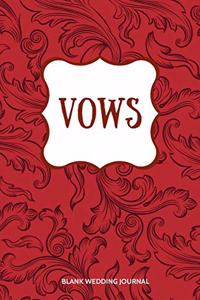 Vows Small Size Blank Journal-Wedding Vow Keepsake-5.5