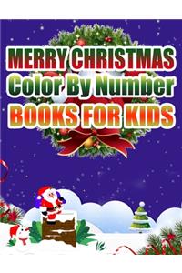 Merry Christmas Color By Number Books For Kids