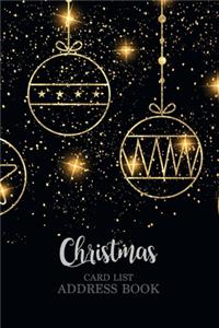 Christmas card list address book