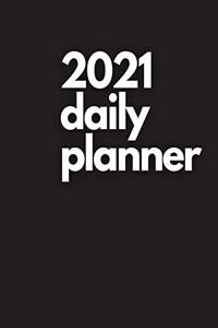 Large 2021 Daily Planner, Pitch Black Edition