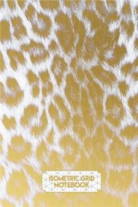 Leopard Print Isometric Grid Notebook for Designers, Drafters & Artists