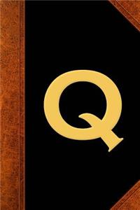 Monogram Q Personalized 2019 Weekly Planner Monogram Q Vintage Style 134 Pages