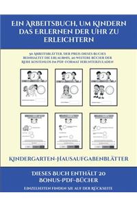 Kindergarten-Hausaufgabenblätter (Ein Arbeitsbuch, um Kindern das Erlernen der Uhr zu erleichtern)