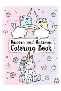 Unicorn and Narwhal Coloring Book