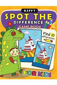 Happy Spot The Difference Game Book for kids