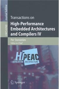 Transactions on High-Performance Embedded Architectures and Compilers IV
