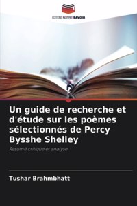 Un guide de recherche et d'étude sur les poèmes sélectionnés de Percy Bysshe Shelley