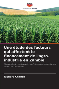 étude des facteurs qui affectent le financement de l'agro-industrie en Zambie